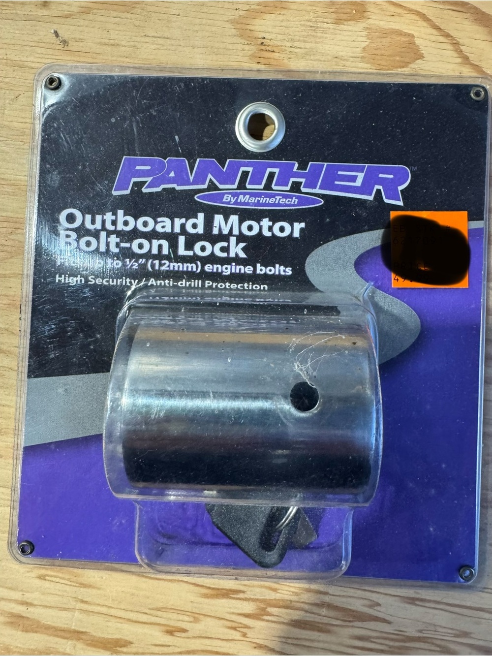 Panther By MarineTech Outboard Motor Bolt-On Lock - Silver